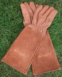 Rose Pruning Gloves for Men and Women. Thorn Proof Goatskin Leather Gardening Gloves