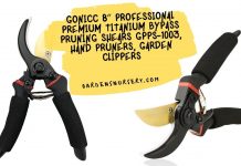 Gonicc 8″ Professional Premium Titanium Bypass Pruning Shears GPPS-1003, Hand Pruners, Garden Clippers