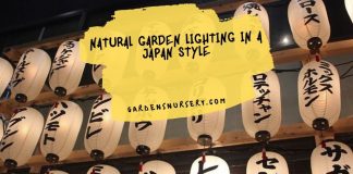 Natural Garden Lighting in a Japan Style