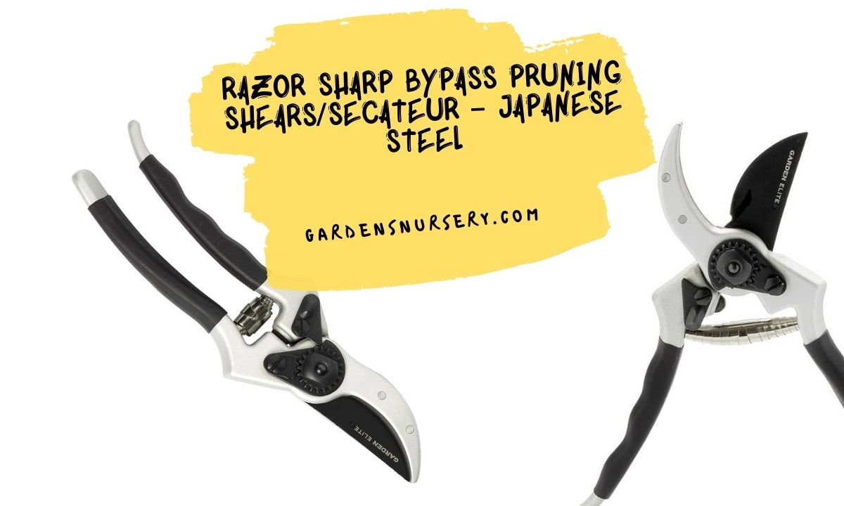 Razor Sharp Bypass Pruning Shearssecateur – Japanese Steel