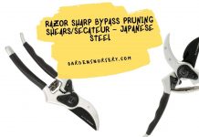 Razor Sharp Bypass Pruning ShearsSecateur – Japanese Steel
