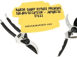 Razor Sharp Bypass Pruning ShearsSecateur – Japanese Steel