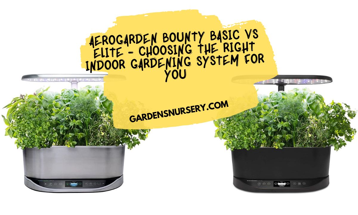 Aerogarden Bounty Basic vs Elite - Choosing the Right Indoor Gardening System for You